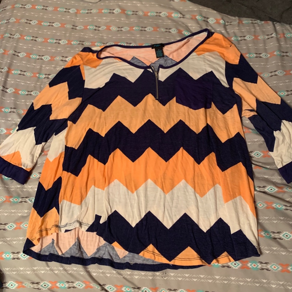 3/4 length zip up shirt